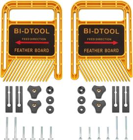 img 4 attached to BI-DTOOL Featherboards for Woodworking Safety - Adjustable Feather-Loc for Table Saws, Band Saws, Router Tables, Fences - Extended 6.3 Inch Table Saw Featherboard Pack of 2