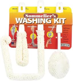 img 2 attached to Sommelier's Wine Brush Washing Kit Set - Brushtech (Set of 3) - White