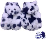 🐻 dreamqi teddy bear slippers for kids: soft, anti-slip plush animal house shoes for warm and cozy toddler feet logo