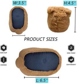 img 1 attached to 🐻 DreamQi Teddy Bear Slippers for Kids: Soft, Anti-Slip Plush Animal House Shoes for Warm and Cozy Toddler Feet