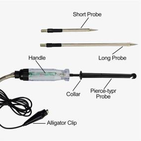 img 2 attached to ⚡ ALLOSUN GK5225 Automotive Wire Piercing DC Voltage Circuit Tester with LED & Buzzer Indicator - 6V/12V, 59 Inch Cord - White