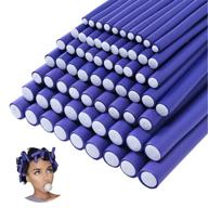 🌀 70pcs purple flexible curling rods hair curlers twist foam hair rollers flexi rods hair curlers for women girls curly hair - 7 sizes, soft foam, no heat flexi-rods curler for long short hair logo