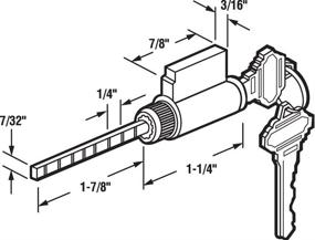 img 1 attached to Enhanced Security Cylinder Lock - 1-1/4 inches - Includes Schlage Shaped Keys by PRIME-LINE Products