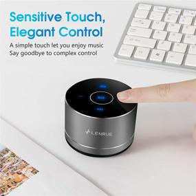 img 3 attached to 🔊 Динамик LENRUE TouchGo 5W Touch Bluetooth с жестким чехлом EVA - громкий кристально чистый звук HD, беспроводной портативный динамик для iPhone iPad планшета (серый)