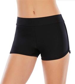 img 3 attached to 🩳 Stylish and Flattering Plus Size Women's Swim Shorts: Tummy Control Boyshorts for Beach and Pool