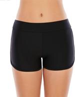 🩳 stylish and flattering plus size women's swim shorts: tummy control boyshorts for beach and pool logo