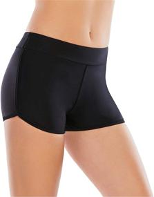 img 1 attached to 🩳 Stylish and Flattering Plus Size Women's Swim Shorts: Tummy Control Boyshorts for Beach and Pool