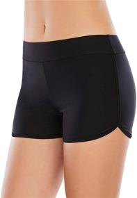 img 2 attached to 🩳 Stylish and Flattering Plus Size Women's Swim Shorts: Tummy Control Boyshorts for Beach and Pool