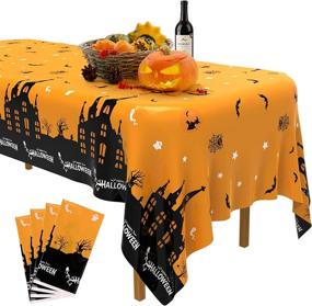 img 4 attached to Halloween Decorations Tablecloth Disposable Tablecloths