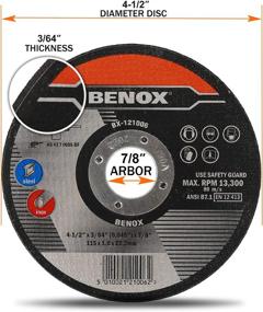 img 3 attached to BENOX 50-Piece Pack of 4.5 Inch Cut-Off Wheels, 4.5 x 0.045 (3/64) x 7/8 Inch Metal Cutting Disc BX-121006 (50)