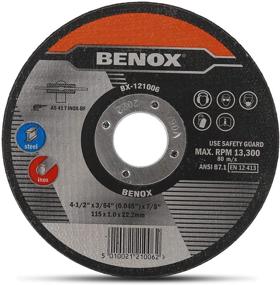 img 1 attached to BENOX 50-Piece Pack of 4.5 Inch Cut-Off Wheels, 4.5 x 0.045 (3/64) x 7/8 Inch Metal Cutting Disc BX-121006 (50)