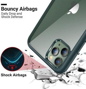 img 3 attached to CASEKOO Crystal Clear iPhone 11 Pro Max Case: Not Yellowing, Military Grade Drop Tested, Slim Thin Cover (6.5 inch) 2019, Midnight Green