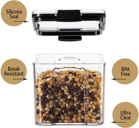 img 1 attached to 🍽️ Set of 12 Airtight Plastic Food Storage Containers - Kitchen and Pantry Organizers - Free from BPA Clear Plastic Containers for Kitchen and Pantry Organization