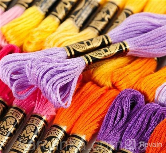 img 1 attached to 🌈 Vibrant Rainbow Embroidery Floss: 50 Skeins for Cross Stitch, Friendship Bracelets, and Crafts review by Carol Miller
