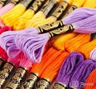 img 1 attached to 🌈 Vibrant Rainbow Embroidery Floss: 50 Skeins for Cross Stitch, Friendship Bracelets, and Crafts review by Carol Miller
