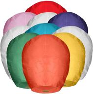 🏮 maikerry 20 pack handmade chinese lanterns - 100% biodegradable and colorful paper lanterns for memorial, new year celebrations, weddings - eco-friendly flying lanterns to release in the sky (color1) логотип