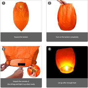 img 2 attached to 🏮 Maikerry 20 Pack Handmade Chinese Lanterns - 100% Biodegradable and Colorful Paper Lanterns for Memorial, New Year Celebrations, Weddings - Eco-Friendly Flying Lanterns to Release in the Sky (Color1)