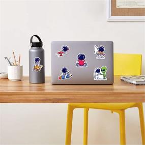 img 1 attached to 50 Pcs Cute Cartoon NASA Space Explorer Astronaut Stickers Decals for Teens: Waterproof Vinyl Pack for Laptops, Water Bottles, Bikes, and More!