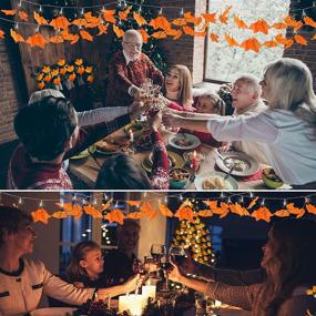 img 3 attached to 🍁 Vibrant Fall Maple Leaf Lights: 11.5 Ft Battery-Operated LED Decorations for Thanksgiving & Holiday Ambiance, Perfect for Indoor & Outdoor Home Décor, Garland Wreaths, and Parties