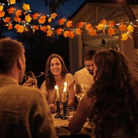 img 2 attached to 🍁 Vibrant Fall Maple Leaf Lights: 11.5 Ft Battery-Operated LED Decorations for Thanksgiving & Holiday Ambiance, Perfect for Indoor & Outdoor Home Décor, Garland Wreaths, and Parties