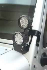 img 1 attached to Rugged Ridge 11232.30 кронштейн для света для Jeep Wrangler JK, A Pillar, полуматовый черный, 2007-2018.