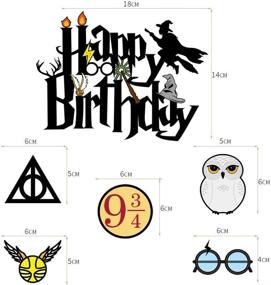 img 1 attached to 🧙 Enchanting Wizard Party Supplies: CHEN'SPTY Happy Birthday Banner, Balloons, Cake Flag & More!"