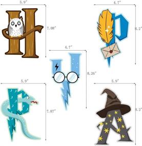 img 2 attached to 🧙 Enchanting Wizard Party Supplies: CHEN'SPTY Happy Birthday Banner, Balloons, Cake Flag & More!"