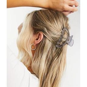 img 1 attached to 💇 Canitor 4Pcs Hair Claw Clips - Semicircle Hair Clips for Women, Ideal for Thick & Thin Hair | Acrylic, Medium Size