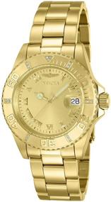 img 4 attached to 🕶️ Invicta Men's Pro Diver 40mm Gold and Rose Gold Stainless Steel Quartz Diamond Watch, Gold/Rose (Model: 12820, 12821)