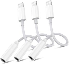 img 4 attached to 🎧 Apple MFi Certified 3 Pack Lightning to 3.5mm адаптер для наушников - iPhone 12/11/XR/XS/X/8/7 - Поддержка всех систем iOS