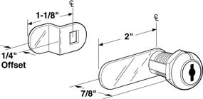 img 1 attached to Защитите свои ценности с помощью замка для шкафа Prime-Line Products Defender U 9943 - с различными ключами, стальной литьевый сплав высотой 7/8 дюйма. Идеально подходит для файлов и ящиков.