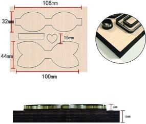 img 2 attached to PH PandaHall Эмбоссированная деревянная прессформа для нарезки кожи, форма для вырезания банта для серьги, заколки, ювелирных изделий, ремесла из кожи своими руками