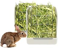 🐇 efficient vertical hay feeder for chinchilla, rabbit, and guinea pig cages - reduce waste with durable plastic 2 pack by sikawai logo