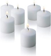 72-pack unscented white votive candles - long-lasting 10 hour burn time - ideal bulk candles for weddings, parties, spas, and decorations logo