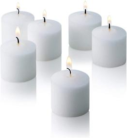 img 4 attached to 72-Pack Unscented White Votive Candles - Long-Lasting 10 Hour Burn Time - Ideal Bulk Candles for Weddings, Parties, Spas, and Decorations