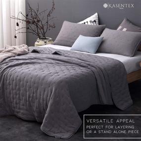 img 3 attached to 🛏️ Kasentex Quilt Coverlet Bedspread Blanket Set - Lightweight All Season Nostalgic Kids' Home Store