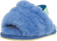 🥿 ugg girls fluff slide sandal kids' slippers logo