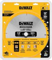 🔪 enhanced performance dewalt dw3123 series 20 12-inch 32 tooth atb thin kerf miter saw blade with 1-inch arbor: ideal for general purpose cutting logo