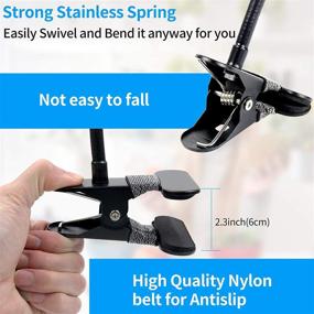 img 1 attached to 🖥️ 2021 27 Inch Flexible Desk Mount Clamp Gooseneck Stand for Logitech Webcam C930e/C930/C920/C922x/Brio 4K/C925e/C615 - Black