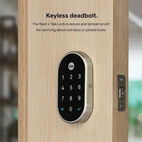 img 2 attached to 🔒 Google Nest x Yale Lock: Keyless Entry Smart Lock System - Tamper-Proof, Oil Rubbed Bronze Finish