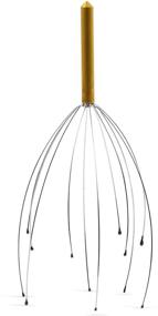 img 4 attached to 🧘 ANDALUS Scalp Massager with Gentle Beads for Stress Relief and Deep Relaxation - Handheld Head Scratcher in Gold