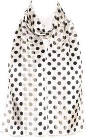 img 2 attached to Polka White Chiffon Ladies Womens Women's Accessories and Scarves & Wraps