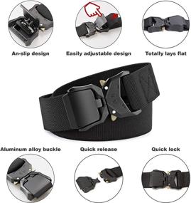 img 3 attached to 👨 DEYACE Tactical Military Non Slip Quick Release Men's Belt Accessories: Enhance Your Style & Functionality