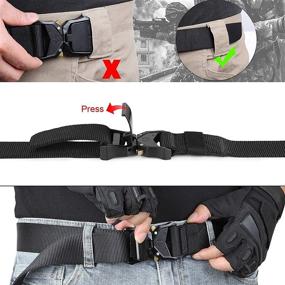 img 1 attached to 👨 DEYACE Tactical Military Non Slip Quick Release Men's Belt Accessories: Enhance Your Style & Functionality