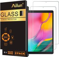 📱 ailun screen protector for galaxy tab a 10.1 2019 - 2 pack tempered glass, 9h hardness, anti-scratch, case-friendly - sm-t510/sm-t515, ultra clear logo