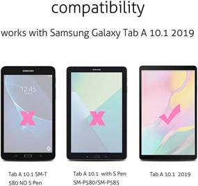 img 2 attached to 📱 Ailun Screen Protector for Galaxy Tab A 10.1 2019 - 2 Pack Tempered Glass, 9H Hardness, Anti-Scratch, Case-Friendly - SM-T510/SM-T515, Ultra Clear