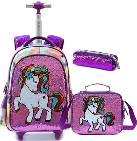 img 4 attached to 🎒 HTgroce Rolling Backpack: Durable and Reliable for Students on the Go