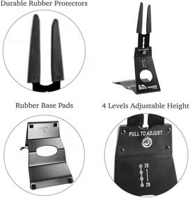 img 2 attached to 🚲 Bikehand Floor Type Hub Mount Parking Rack Stand - Mountain & Road Bike Storage for Indoor/Outdoor - Adjustable Height - Not Suitable for Disk Brake Bikes