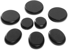 img 4 attached to 🌋 Bacaby Hot Stones Set: 8Pcs Large Basalt Massage Stones for Professional or Home Spa - Relaxing, Healing, Pain Relief