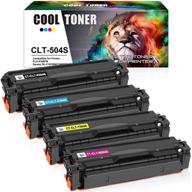 cool toner compatible toner cartridge set for samsung clt-k504s clt-504s - samsung xpress c1860fw c1810w sl-c1860fw sl-c1810w clx-4195fw clp-415nw printer - black cyan yellow magenta, 4-pack logo